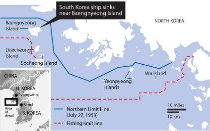 韓艦艇疑遭朝鮮魚雷擊中下沉韓國發炮彈回擊