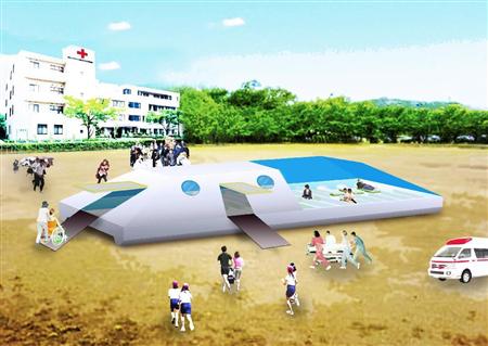 日本開發“避難浮船”應對海嘯可容納300人（圖）