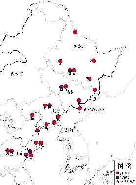 中國環保部門部分監測站分布圖。圖/中國環保部網站