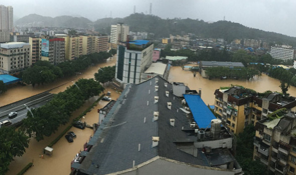 受“鲇魚”影響 福州多處道路出現嚴重積水（組圖持續更新）